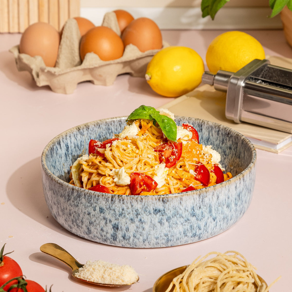 Spaghetti mit dem Nudelaufsatz für WunderCentix - Wundermix GmbH