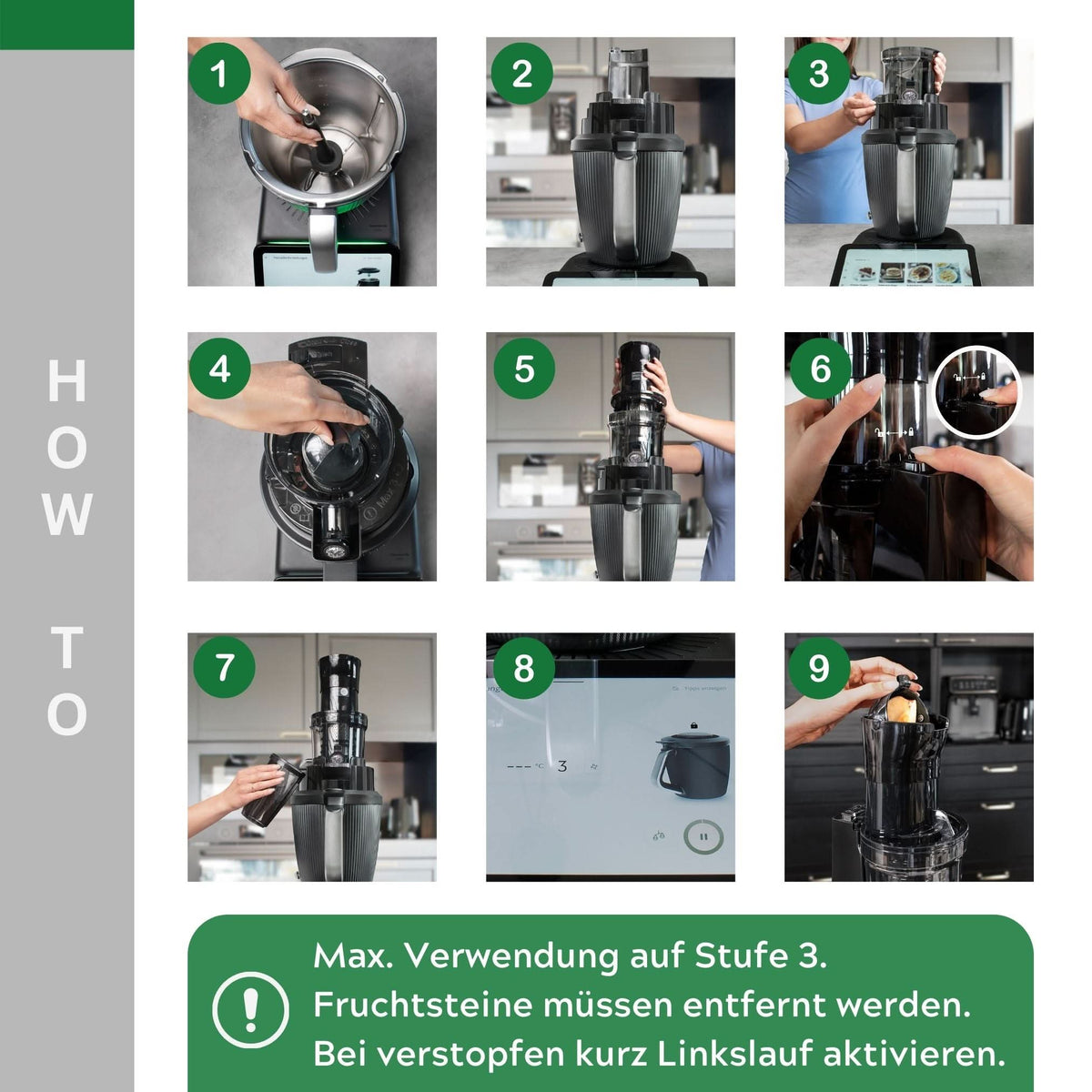 SaftPro | Slowjuicer / Entsafter inkl. Adapter für Thermomix TM7 - Wundermix GmbH