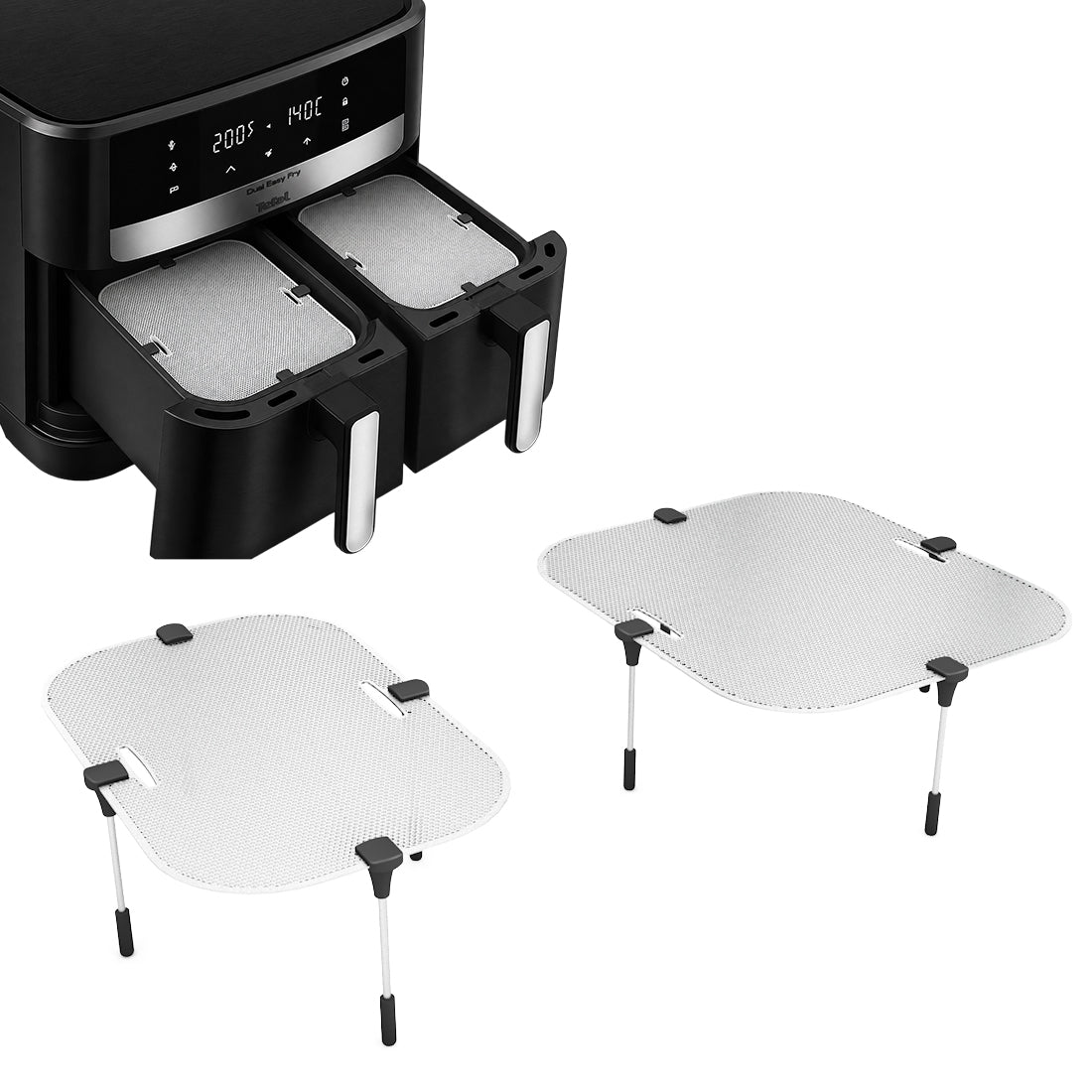 ZauberFry | Spritzschutz Set für Tefal Easy Fry XXL Dual Airfryer - Wundermix GmbH