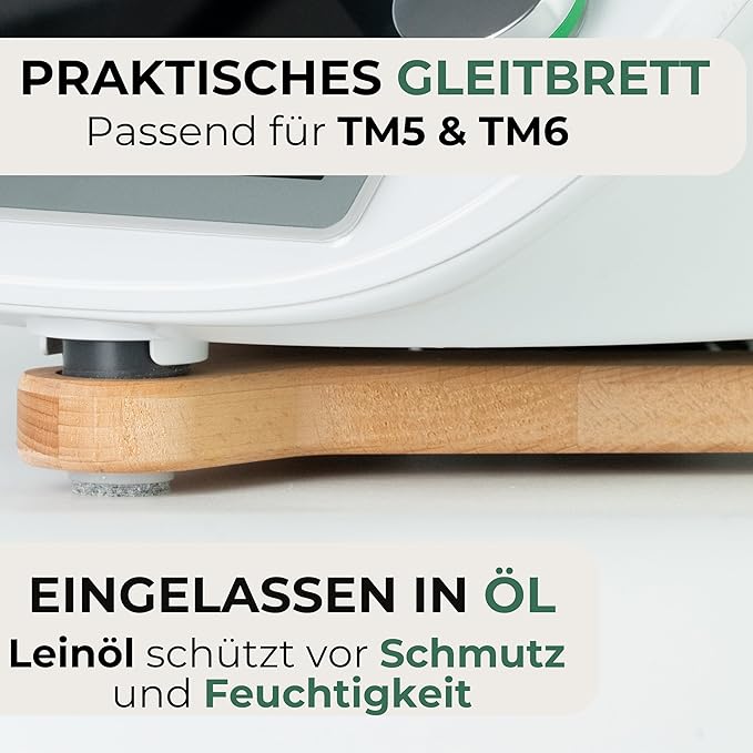 STERNEKOCH Gleitbrett aus Buchenholz für Thermomix TM6, TM5 - Wundermix GmbH