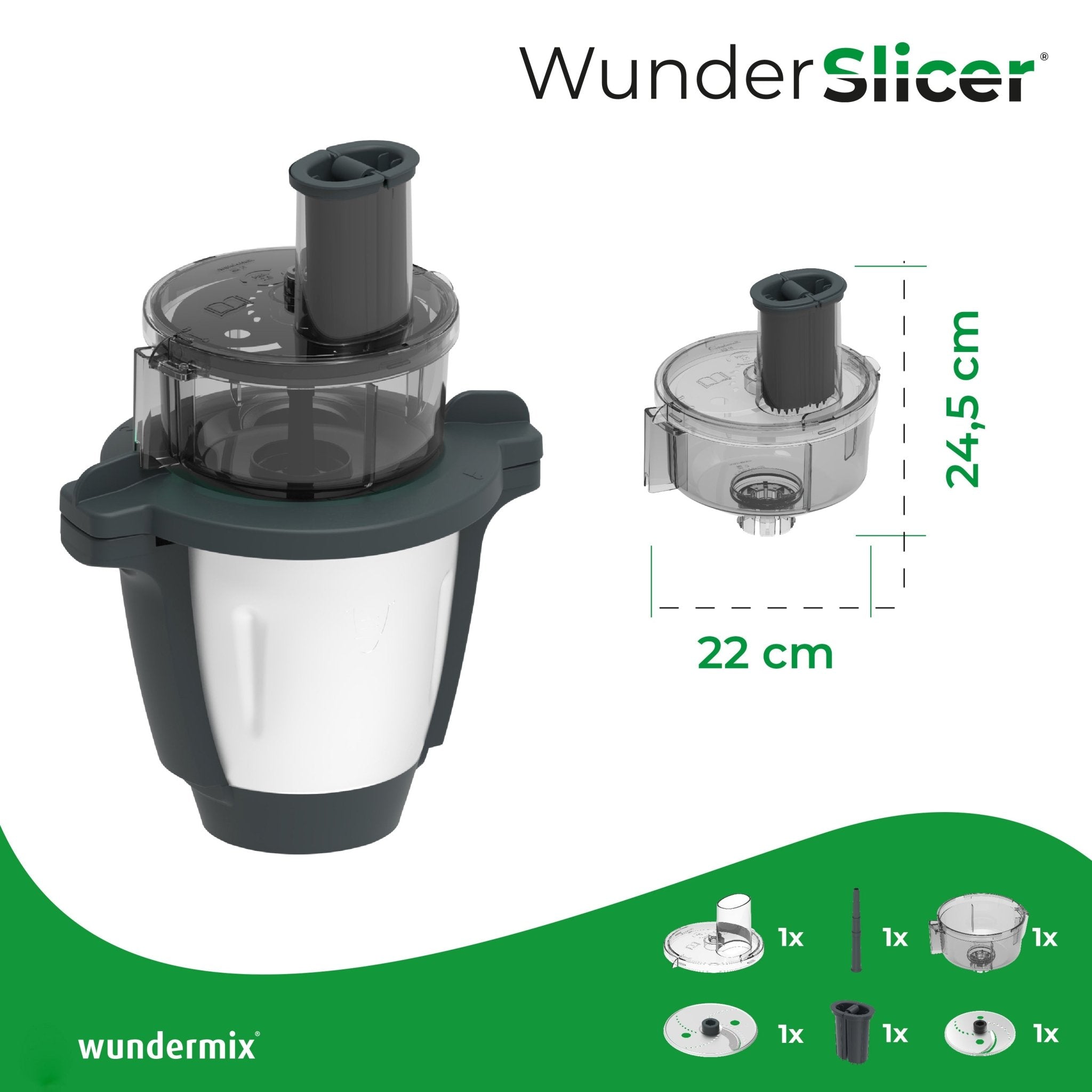 WunderSlicer® V2 | Gemüseschneider für Monsieur Cuisine Connect, Trend & Smart - Wundermix GmbH