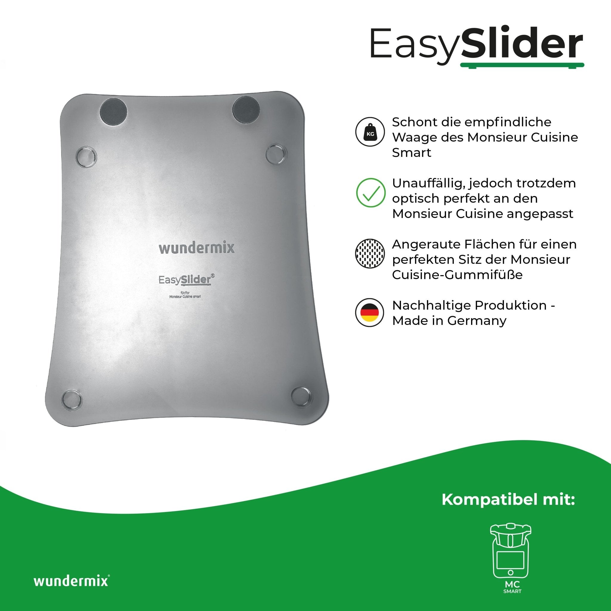 EasySlider® | Gleitbrett aus Acrylglas für Monsieur Cuisine - Wundermix GmbH