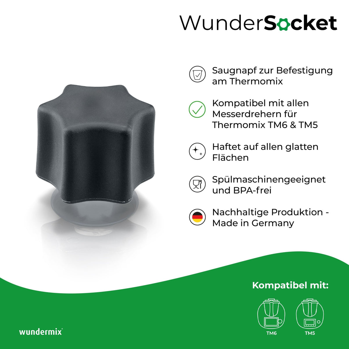 WunderSocket® | Teiglöser - Halterung für Thermomix TM6, TM5 - Wundermix GmbH