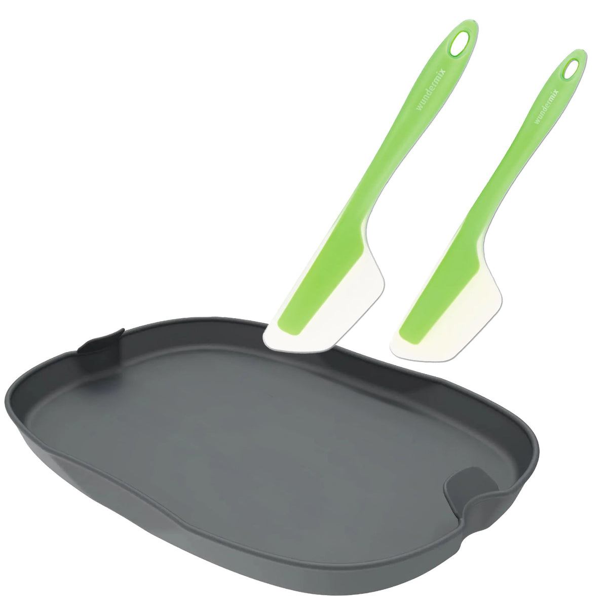 Flexi - Set für Monsieur Cuisine | Dampfgarform, FlexiSpatel Grün in klein + groß - Wundermix GmbH