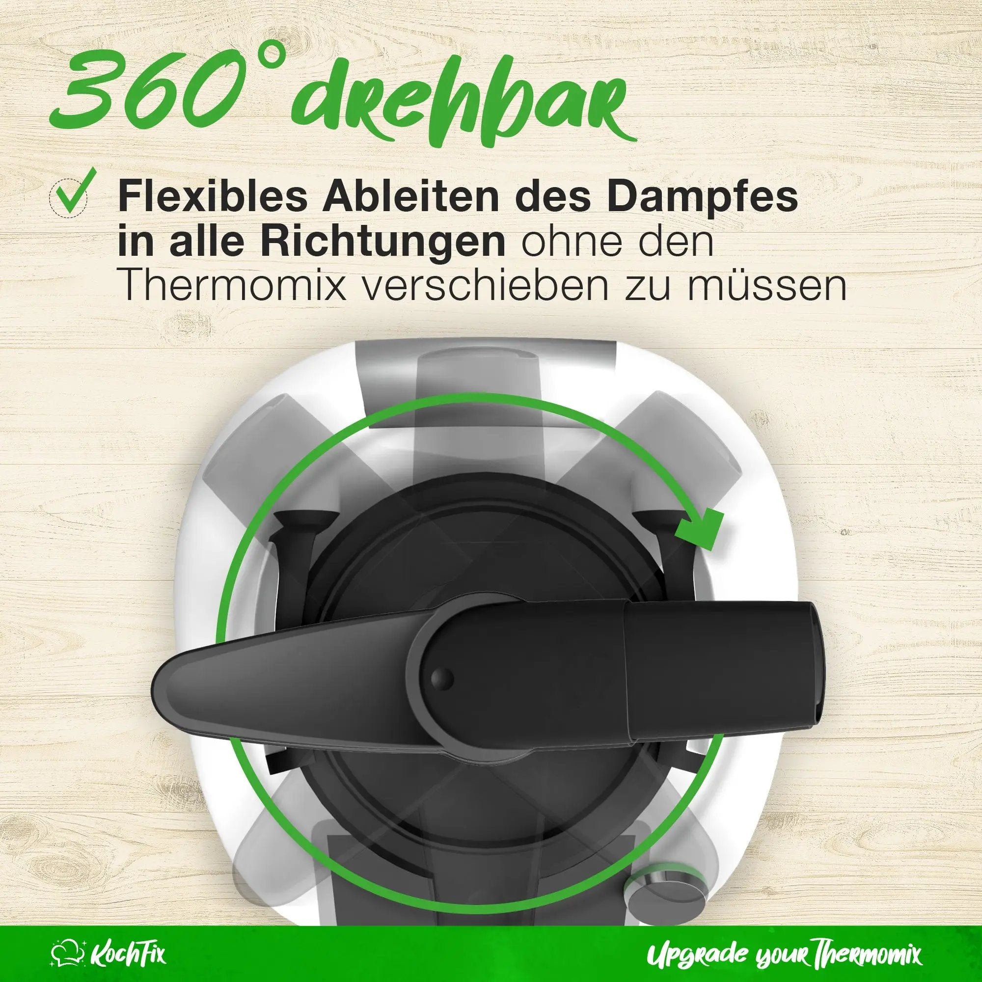 KochFix Dampfumleitung für Thermomix TM6, TM5, TM31 & Monsieur Cuisine - Wundermix GmbH