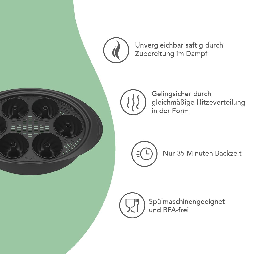 Gugelix® | Mini - Gugelhupfform für Varoma für TM6, TM5, TM31 - Wundermix GmbH