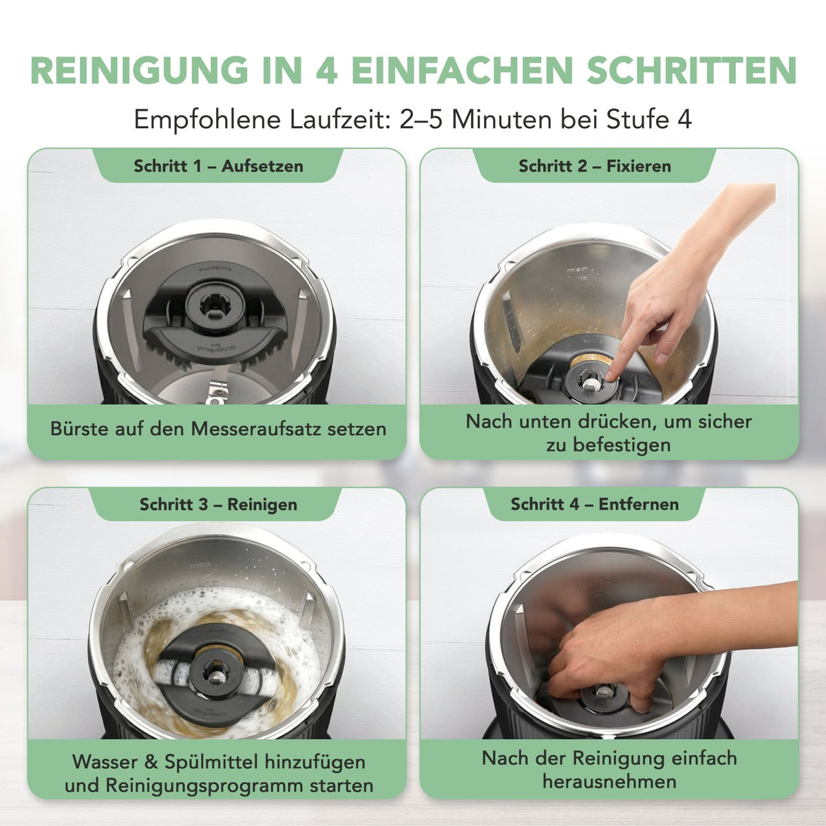 WunderBrush® Spin | Mixtopf - Reinigungsbürste für Thermomix TM7, TM6, TM5 - Wundermix GmbH