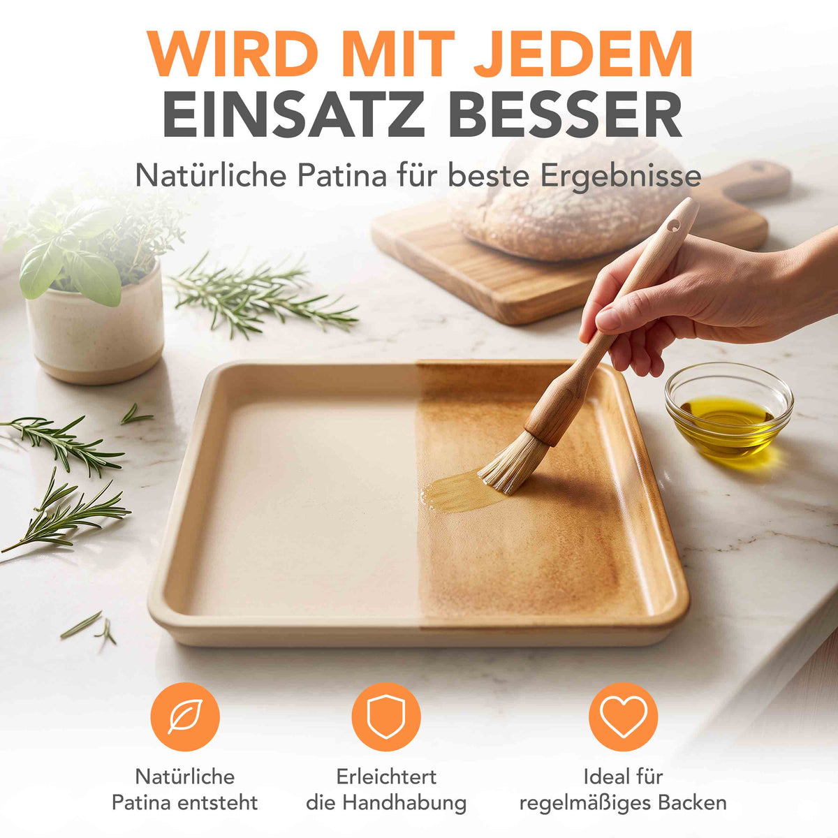 WunderKitchen® | Stoneware Backblech (41×30,5 cm) - Wundermix GmbH