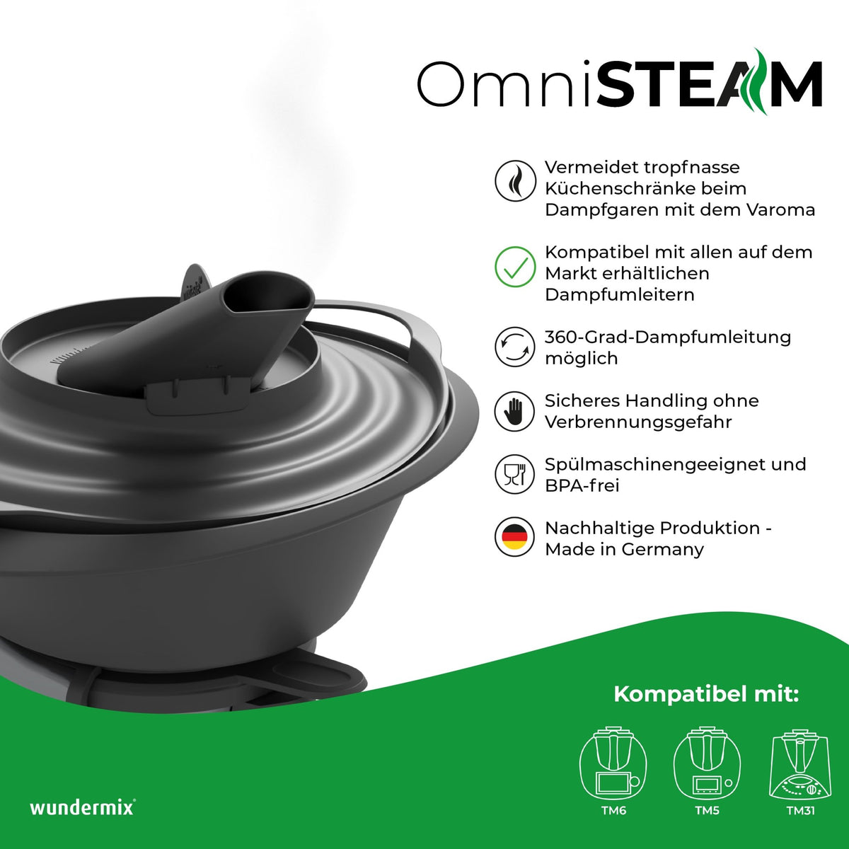 OmniSteam® | Varoma - Deckel für Dampfumleiter - Wundermix GmbH