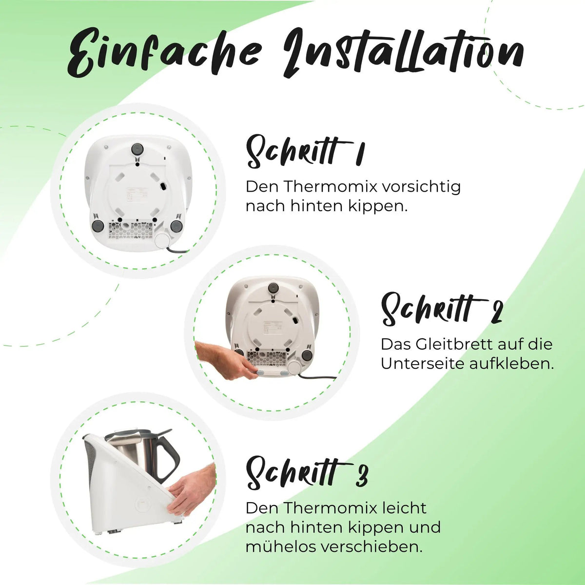 KochFix Unsichtbare Gleitbrett - Alternative für Thermomix TM6, TM5 - Wundermix GmbH
