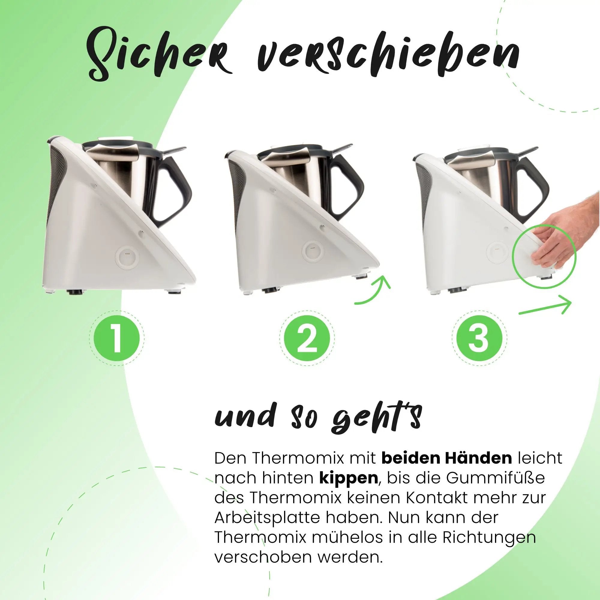 KochFix Unsichtbare Gleitbrett - Alternative für Thermomix TM6, TM5 - Wundermix GmbH