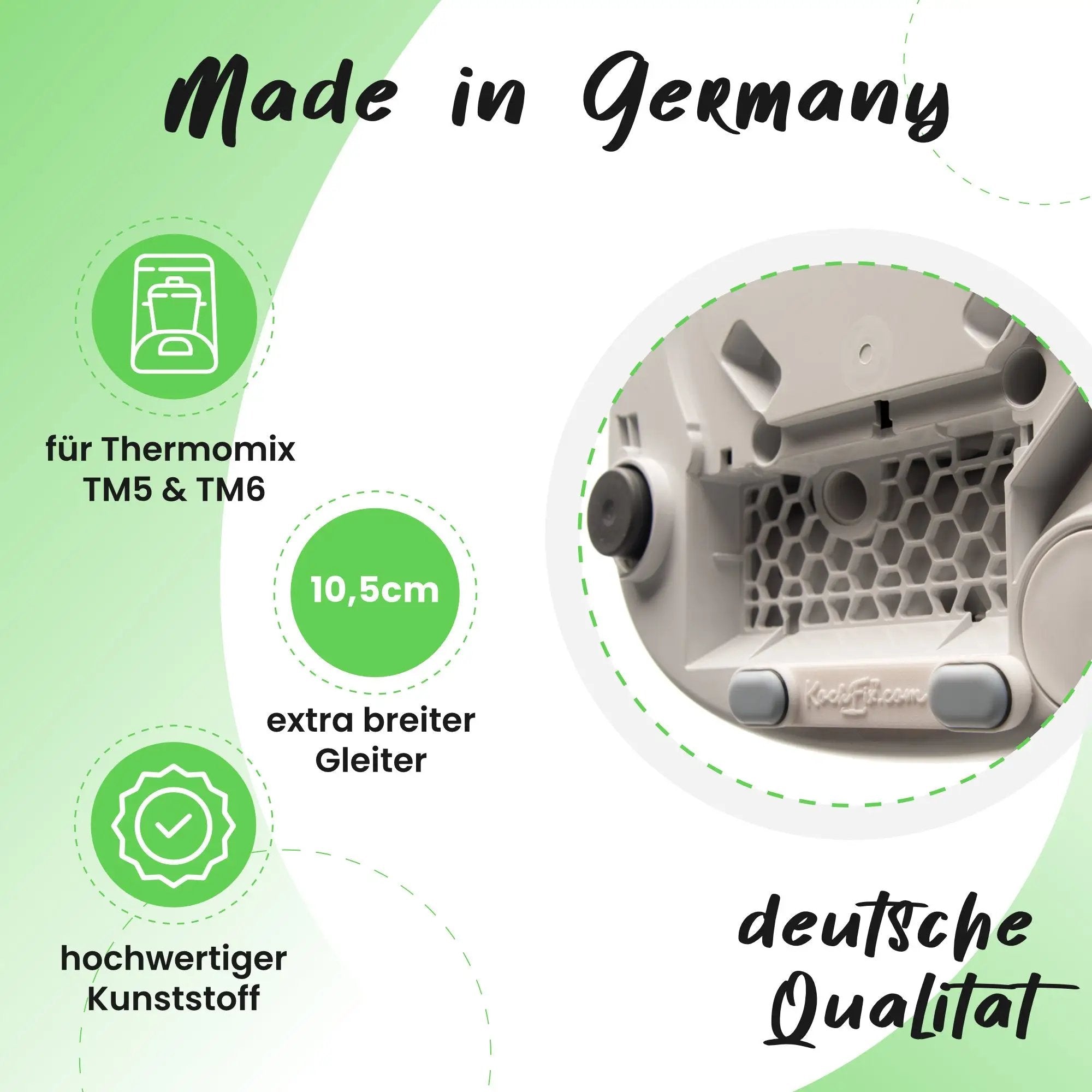 KochFix Unsichtbare Gleitbrett - Alternative für Thermomix TM6, TM5 - Wundermix GmbH