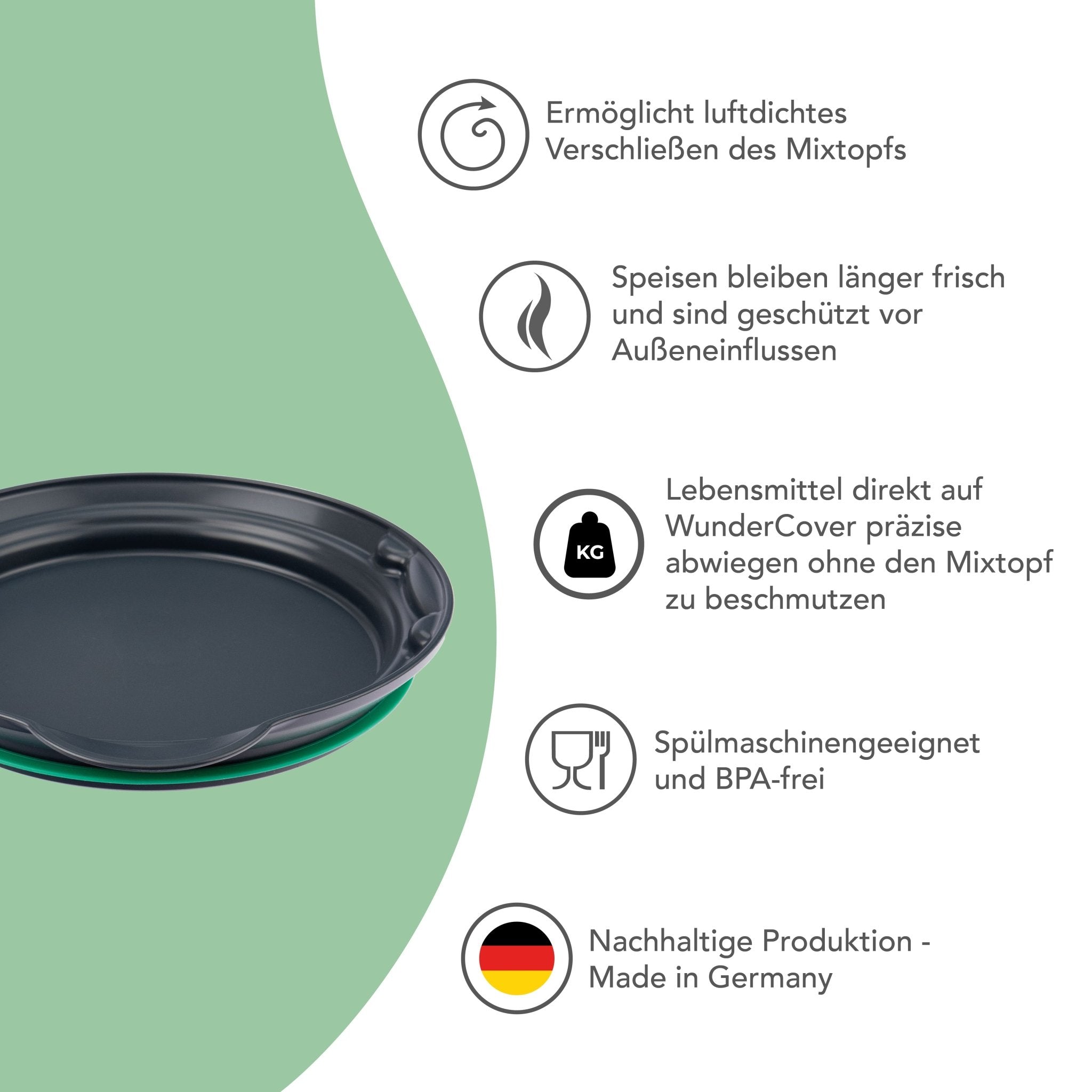WunderCover® | Frischhalte - Deckel mit Wiegefunktion für Thermomix TM7, TM6, TM5 - Wundermix GmbH