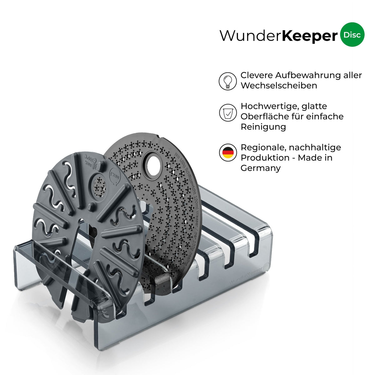 WunderKeeper® Disc | Scheibenhalterung für WunderSlicer - Schneidscheiben, WunderPeeler, WunderPlate - Wundermix GmbH