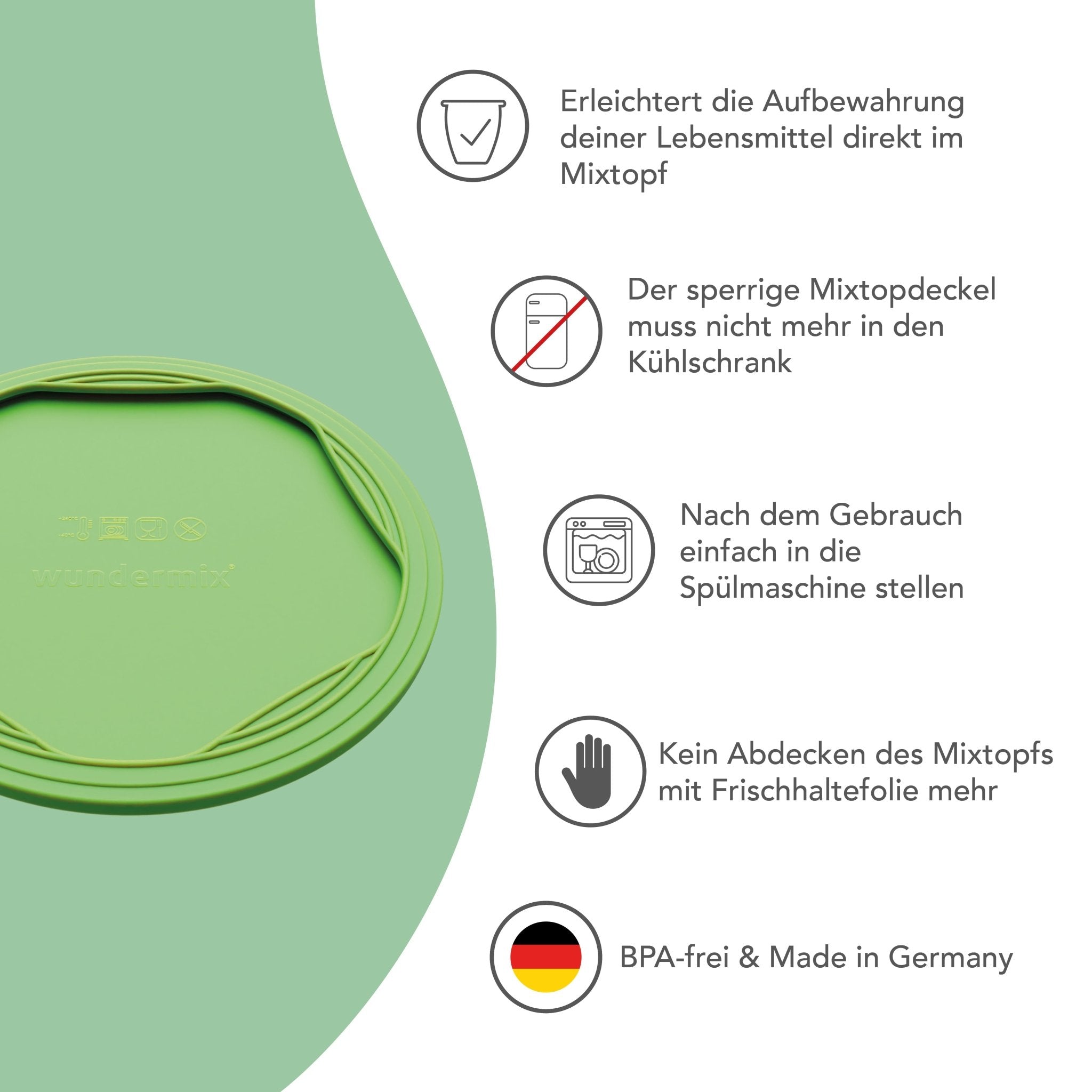 WunderLid® | Silikondeckel für Thermomix - Mixtopf TM7, TM6, TM5, TM31 - Wundermix GmbH