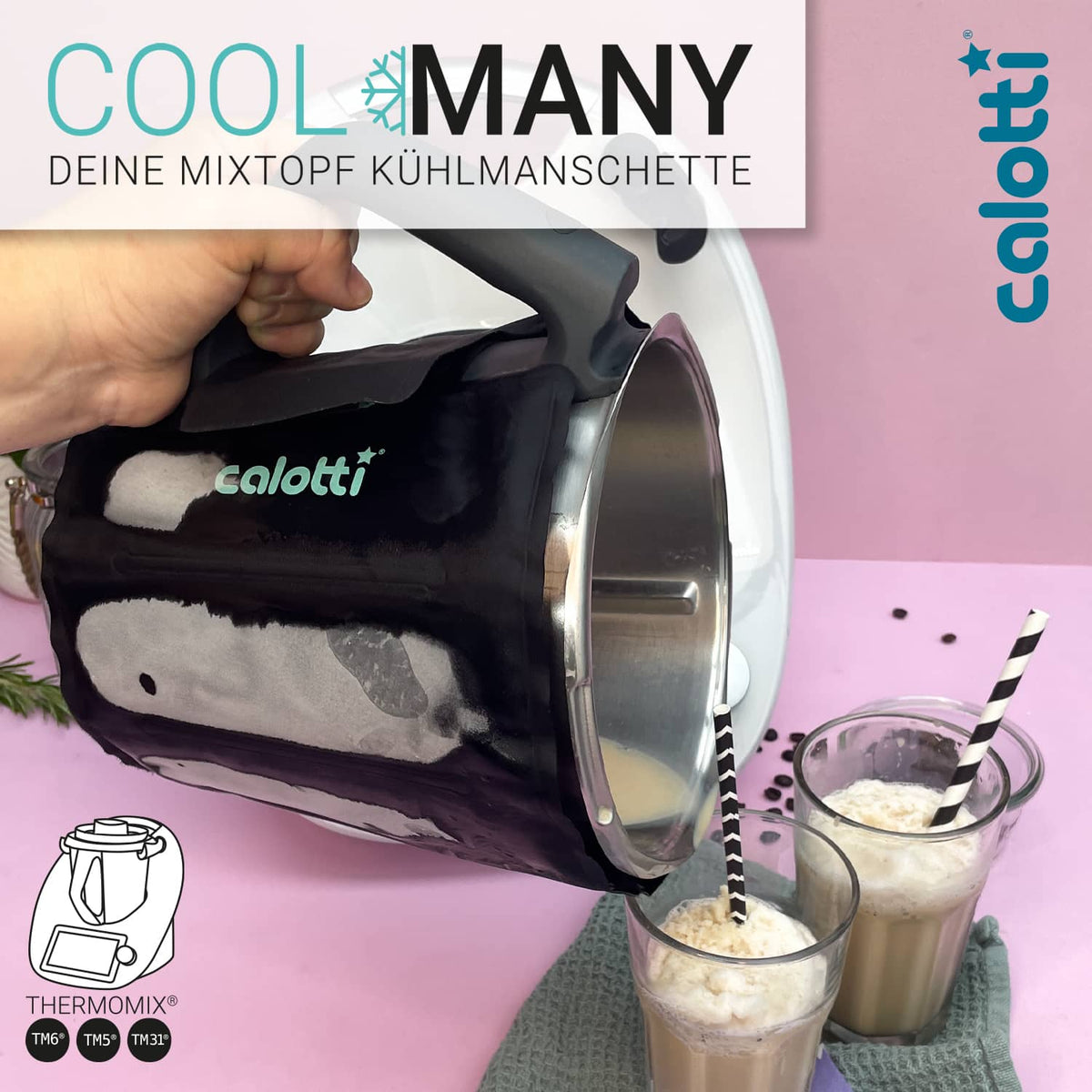 Calotti® Cool Many | Mixtopf - Kühlmanschette für Thermomix TM6, TM5, TM31 - Wundermix GmbH