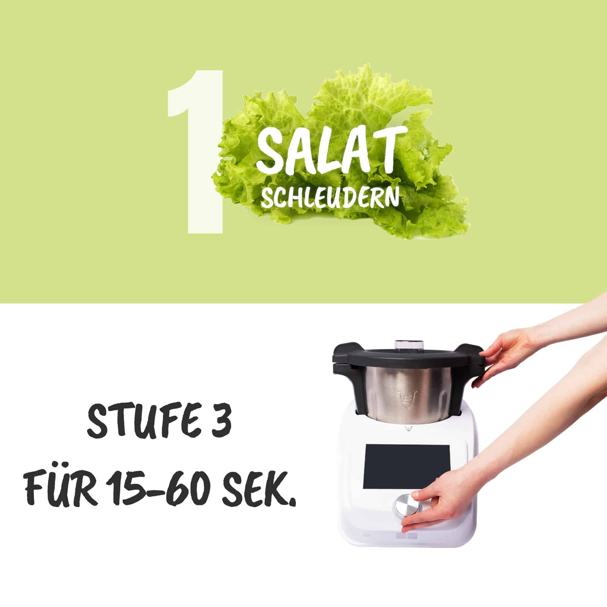 Salatschleuder - Aufsatz von MixFino® für Monsieur Cuisine Connect, Trend und Smart - Wundermix GmbH