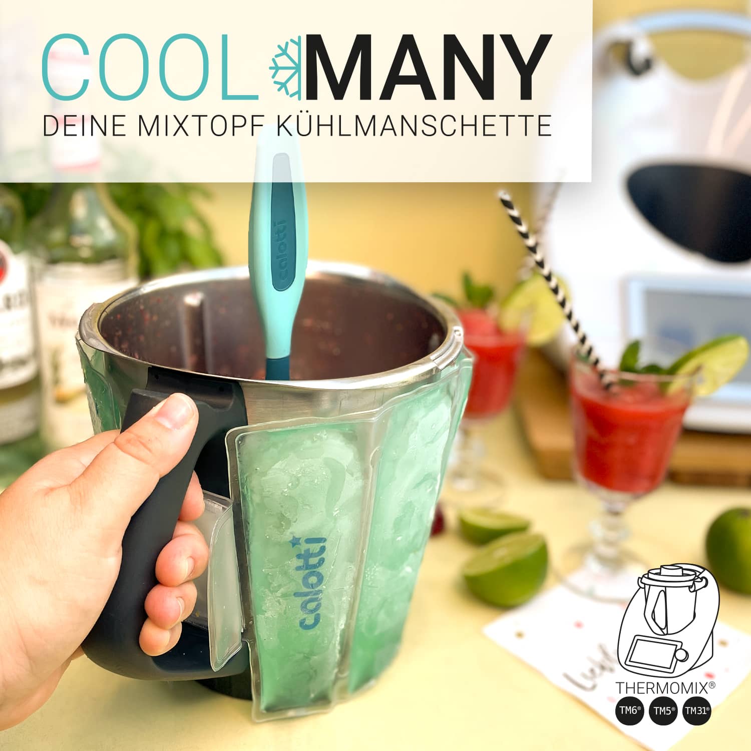 Calotti® Cool Many | Mixtopf - Kühlmanschette für Thermomix TM6, TM5, TM31 - Wundermix GmbH