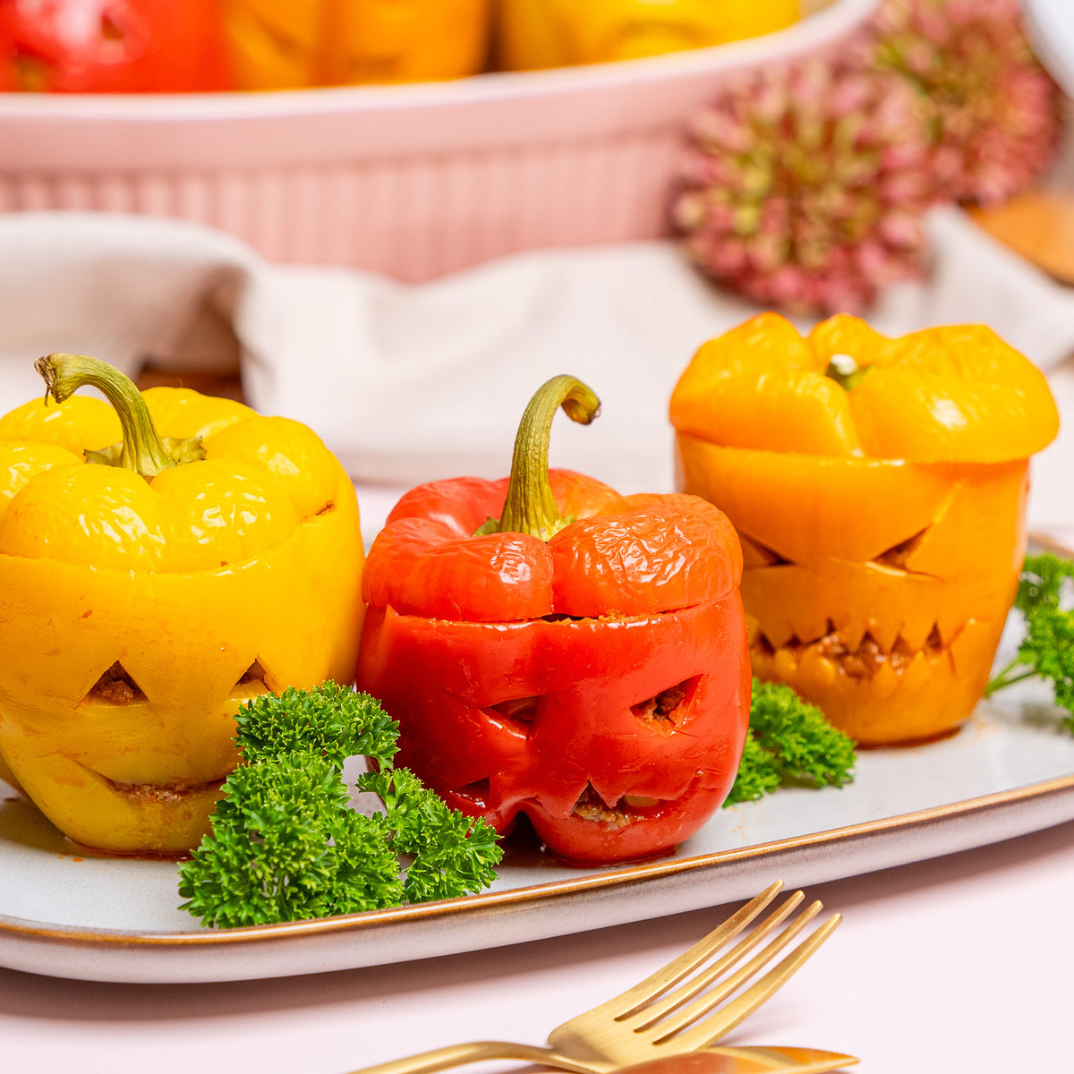 Gefüllte Paprika zu Halloween mit dem Thermomix - Wundermix GmbH