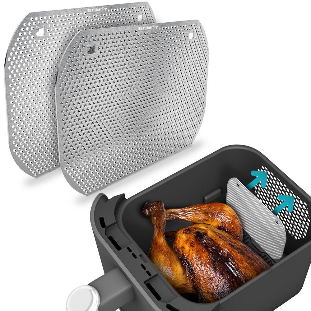 ZauberFry - Spritzschutz kompatibel mit Ninja Double Stack SL400EU Heißluftfritteuse (2er - Set) - Wundermix GmbH