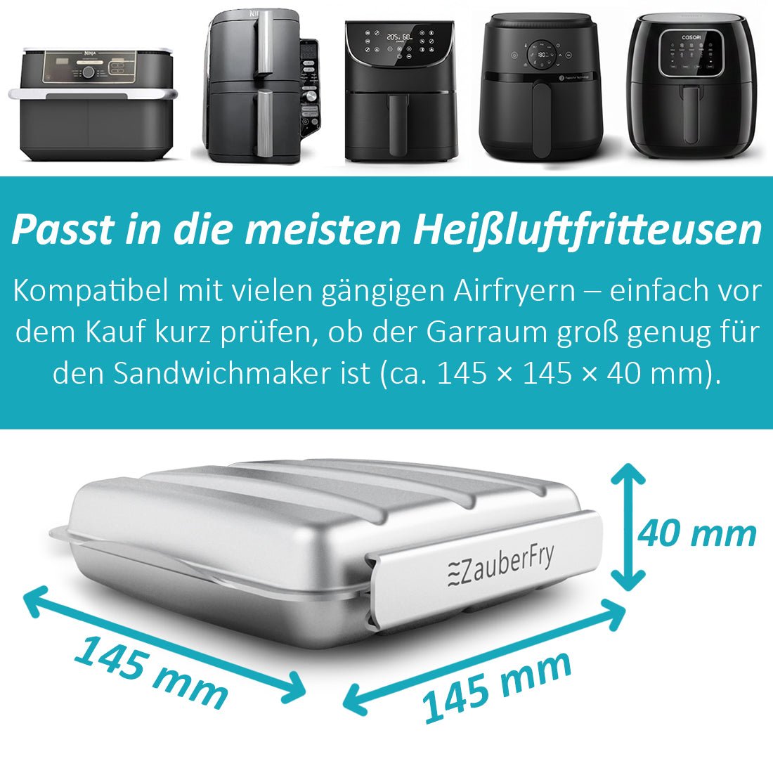 ZauberFry | Sandwichmaker für Airfryer - Wundermix GmbH
