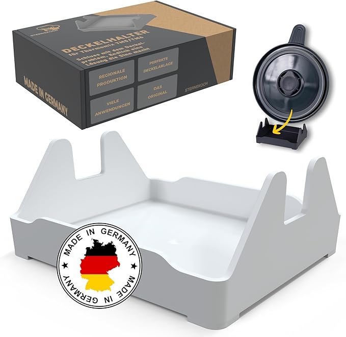 STERNEKOCH Deckelhalter mit Abtropfschale für Thermomix TM6, TM5 und Monsieur Cuisine Compact - Wundermix GmbH