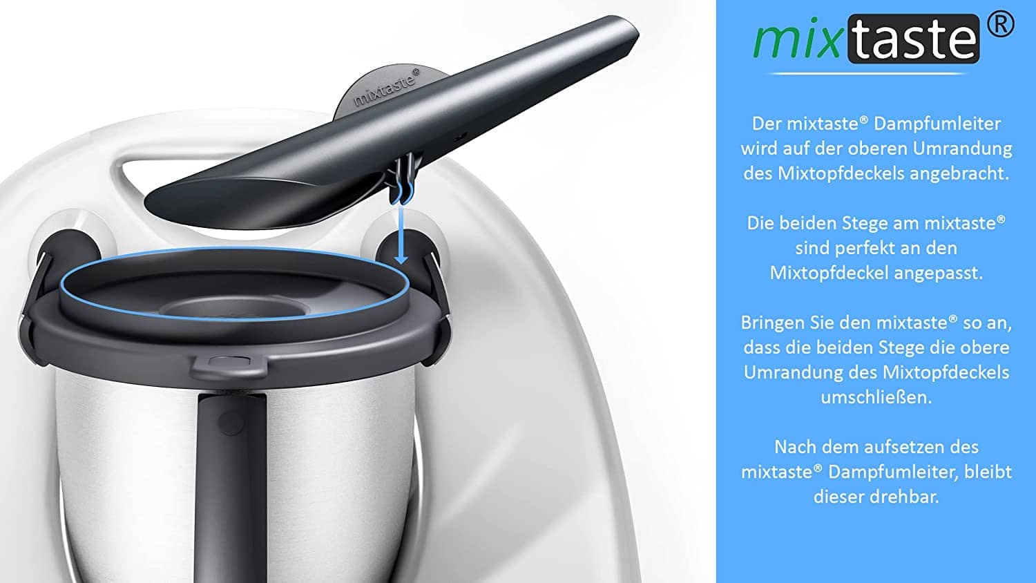 [B - Ware] mixtaste® | Dampfumleiter - Kamin für Thermomix TM6, TM5 - Wundermix GmbH