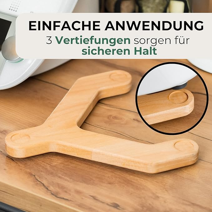 STERNEKOCH Gleitbrett aus Buchenholz für Thermomix TM6, TM5 - Wundermix GmbH