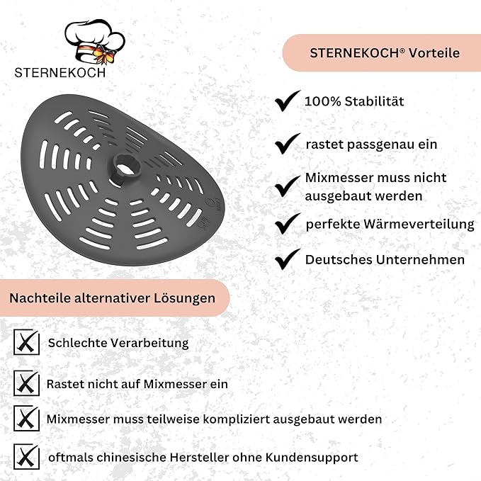 STERNEKOCH Messerabdeckung für Thermomix TM7, TM6, TM5, TM31 - Wundermix GmbH
