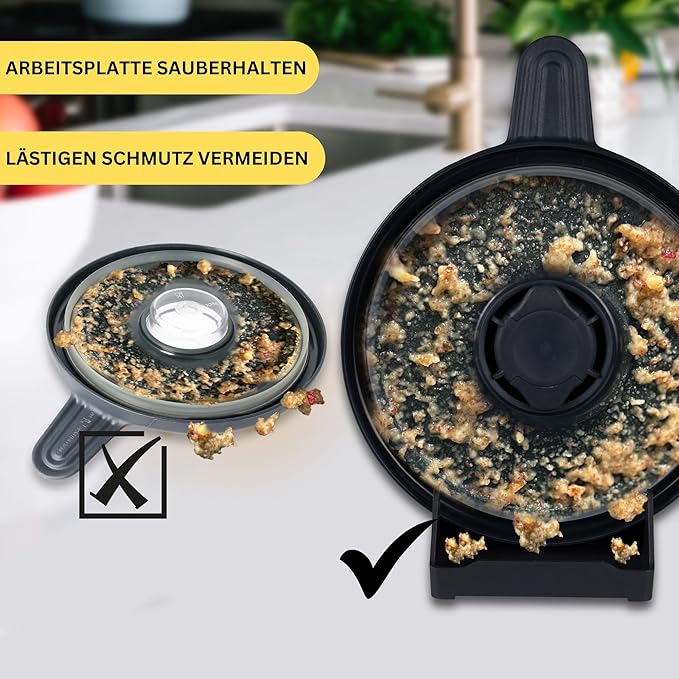 STERNEKOCH Deckelhalter mit Abtropfschale für Thermomix TM6, TM5 und Monsieur Cuisine Compact - Wundermix GmbH