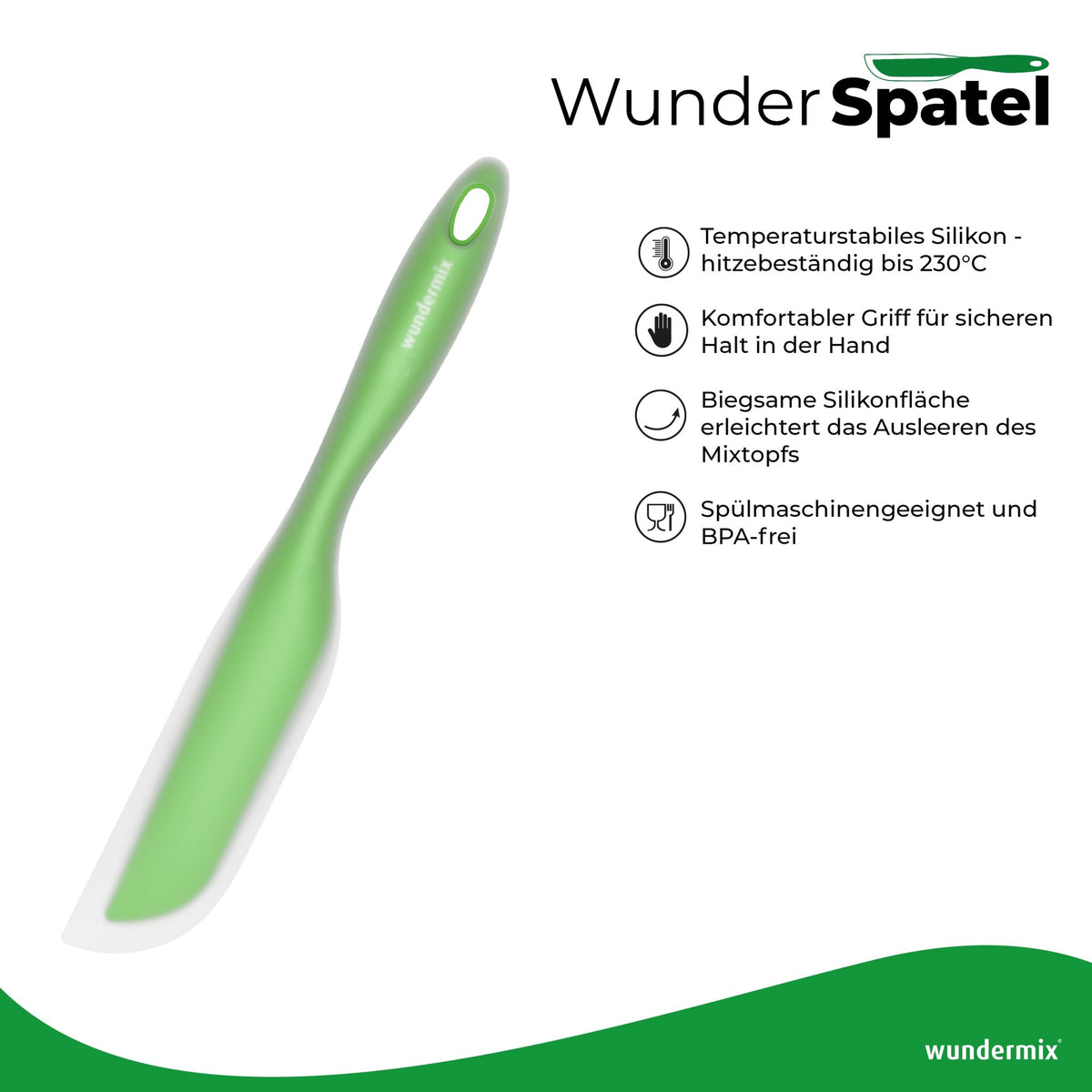 Spatel Set Grün | FlexiSpatel groß + klein & WunderSpatel - Wundermix GmbH