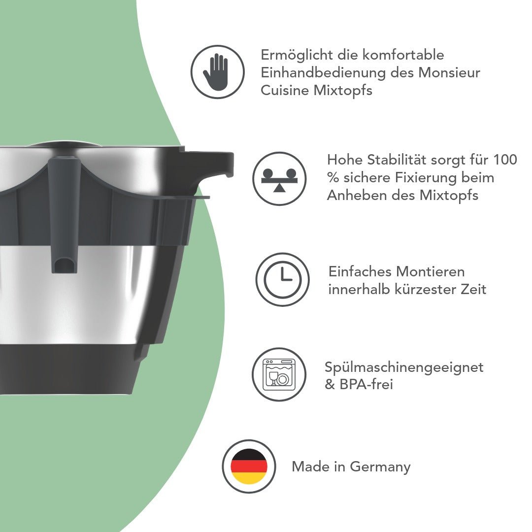 WunderGrip® | Einhand-Griff für den Monsieur Cuisine Connect/Trend Mixtopf - Wundermix GmbH