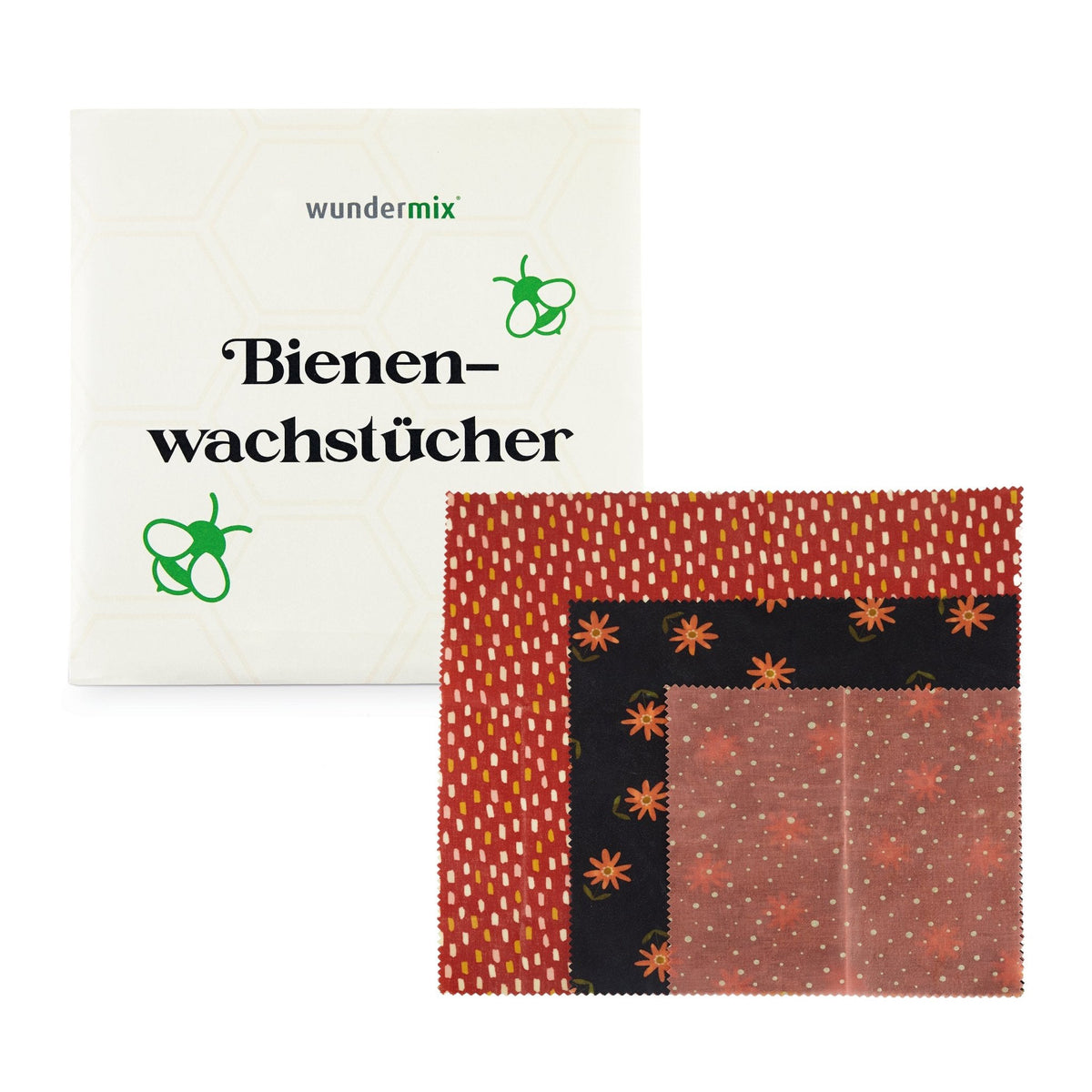 Wundermix Bienenwachstücher 3er - Set | Größe S/M/L «Flower» - Wundermix GmbH