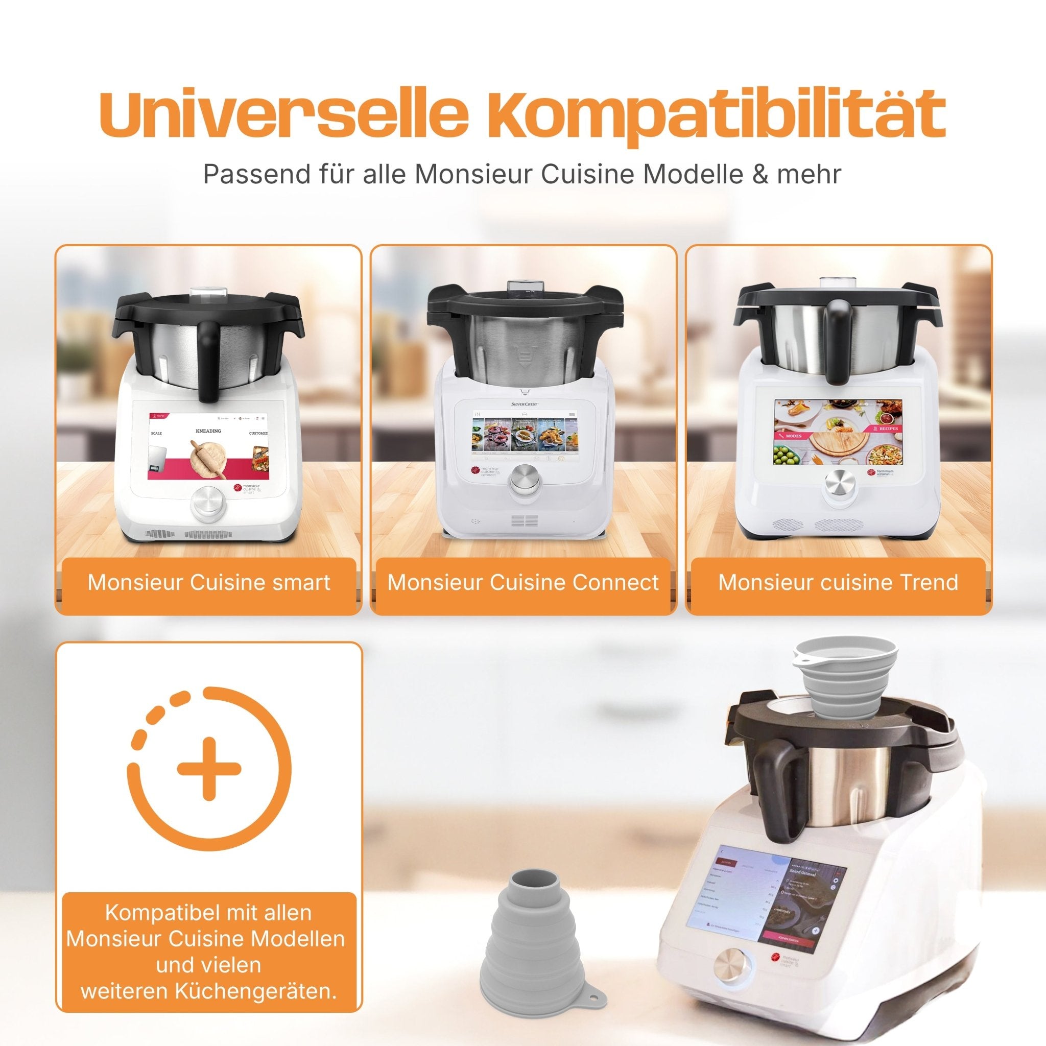 Silikon - Trichter für Monsieur Cuisine Smart, Connect, Trend & Compact - Wundermix GmbH