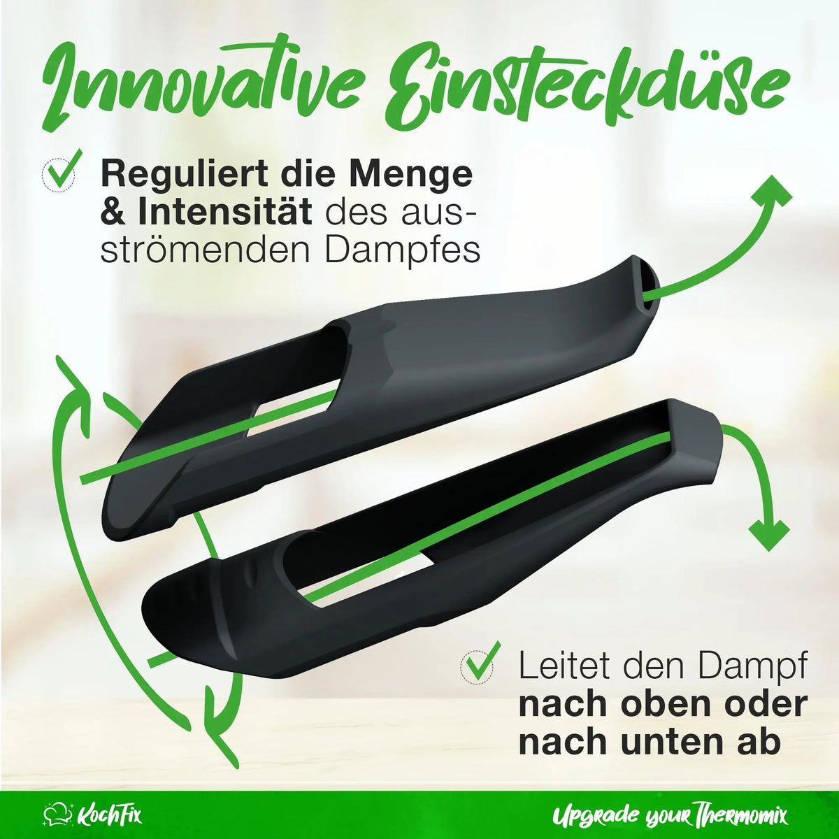 KochFix Dampfumleitung für Thermomix TM6, TM5, TM31 & Monsieur Cuisine - Wundermix GmbH