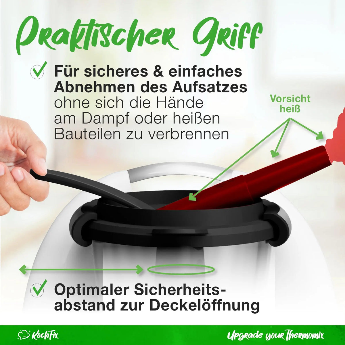 KochFix Dampfumleitung für Thermomix TM6, TM5, TM31 & Monsieur Cuisine - Wundermix GmbH
