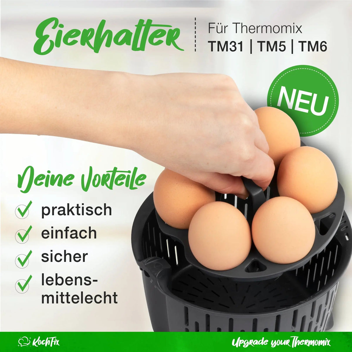 KochFix Eierhalter für Thermomix TM6, TM5, TM31 - Wundermix GmbH