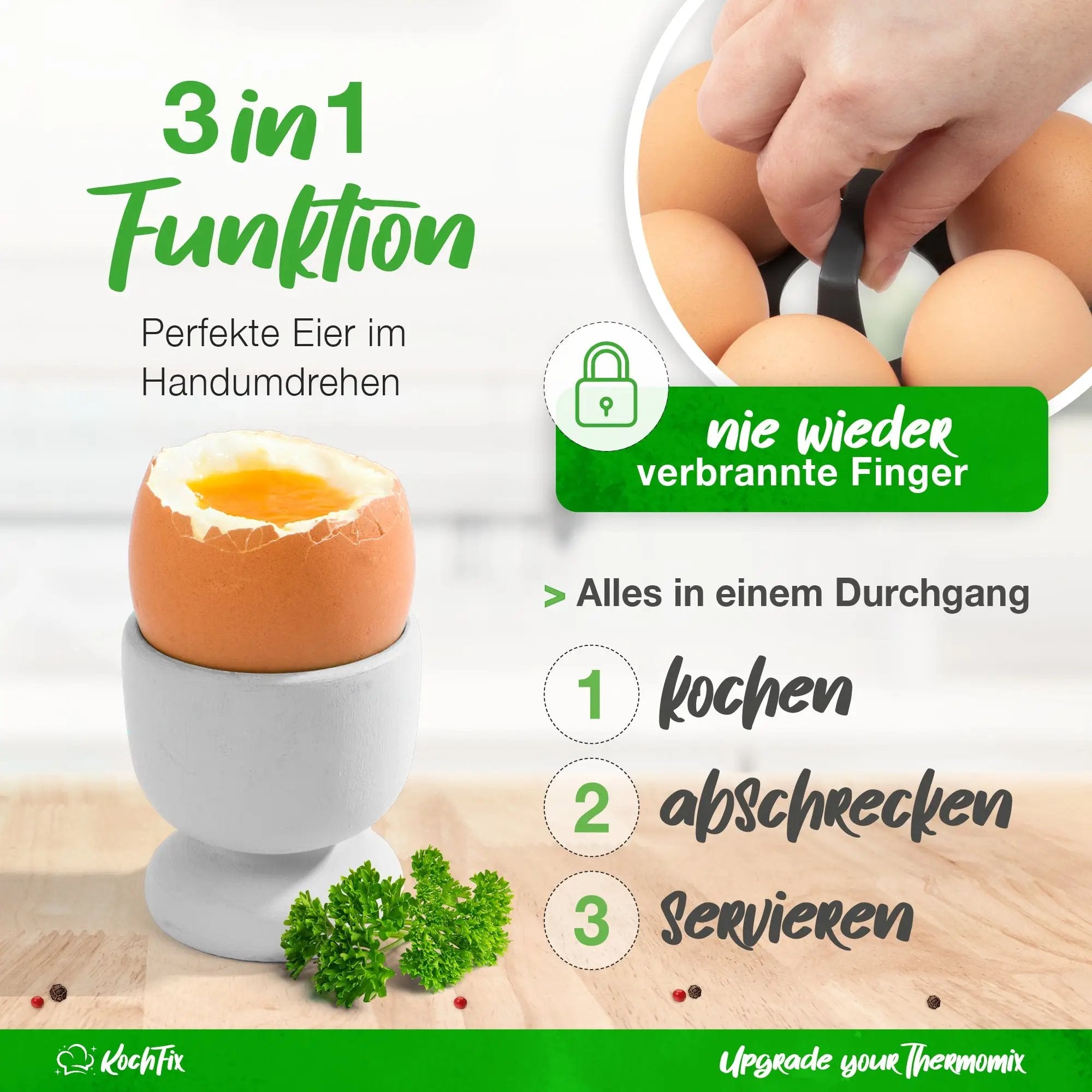 KochFix Eierhalter für Thermomix TM6, TM5, TM31 - Wundermix GmbH