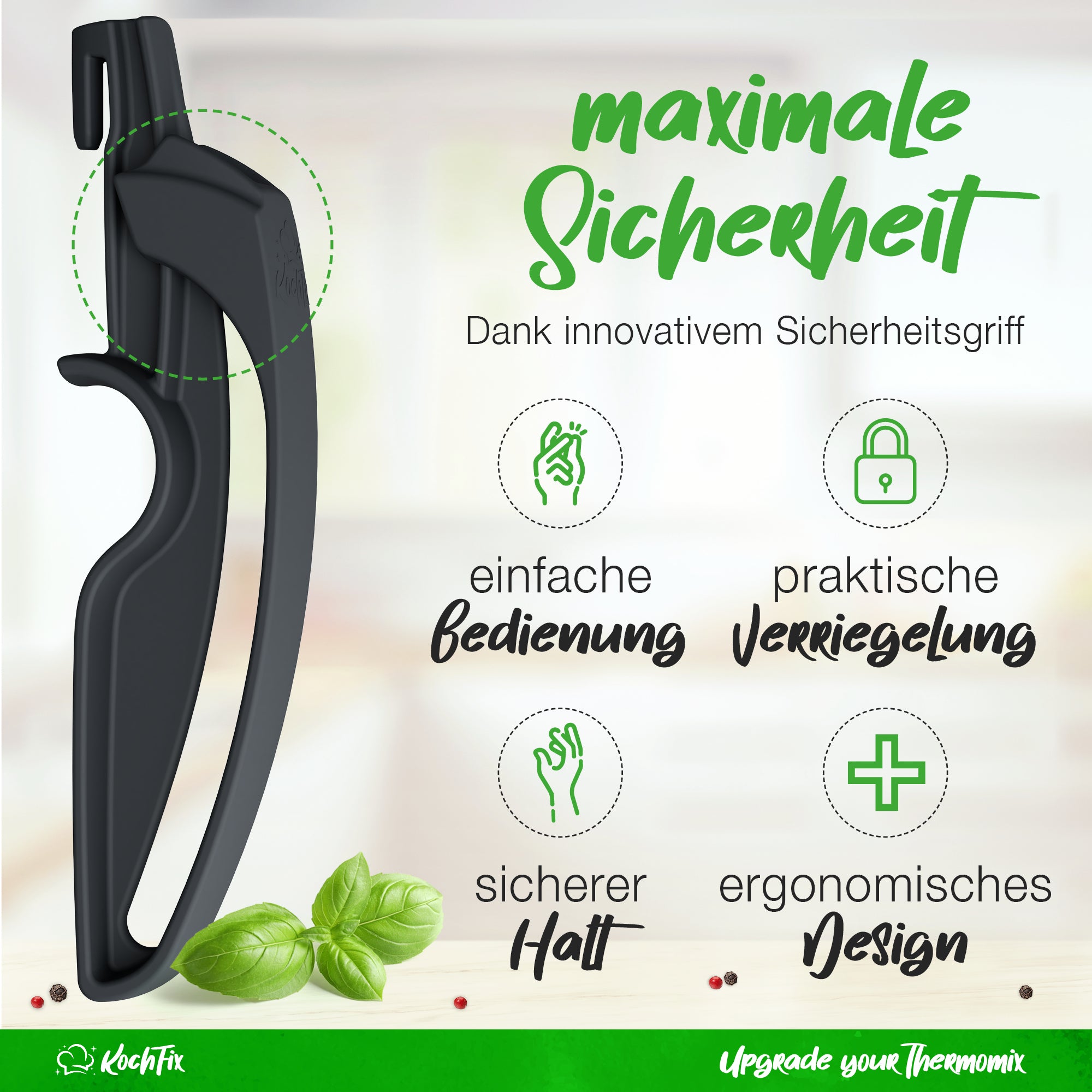 KochFix Garkorb - Griff für Thermomix - Gareinsatz TM7, TM6, TM5, TM31 - Wundermix GmbH