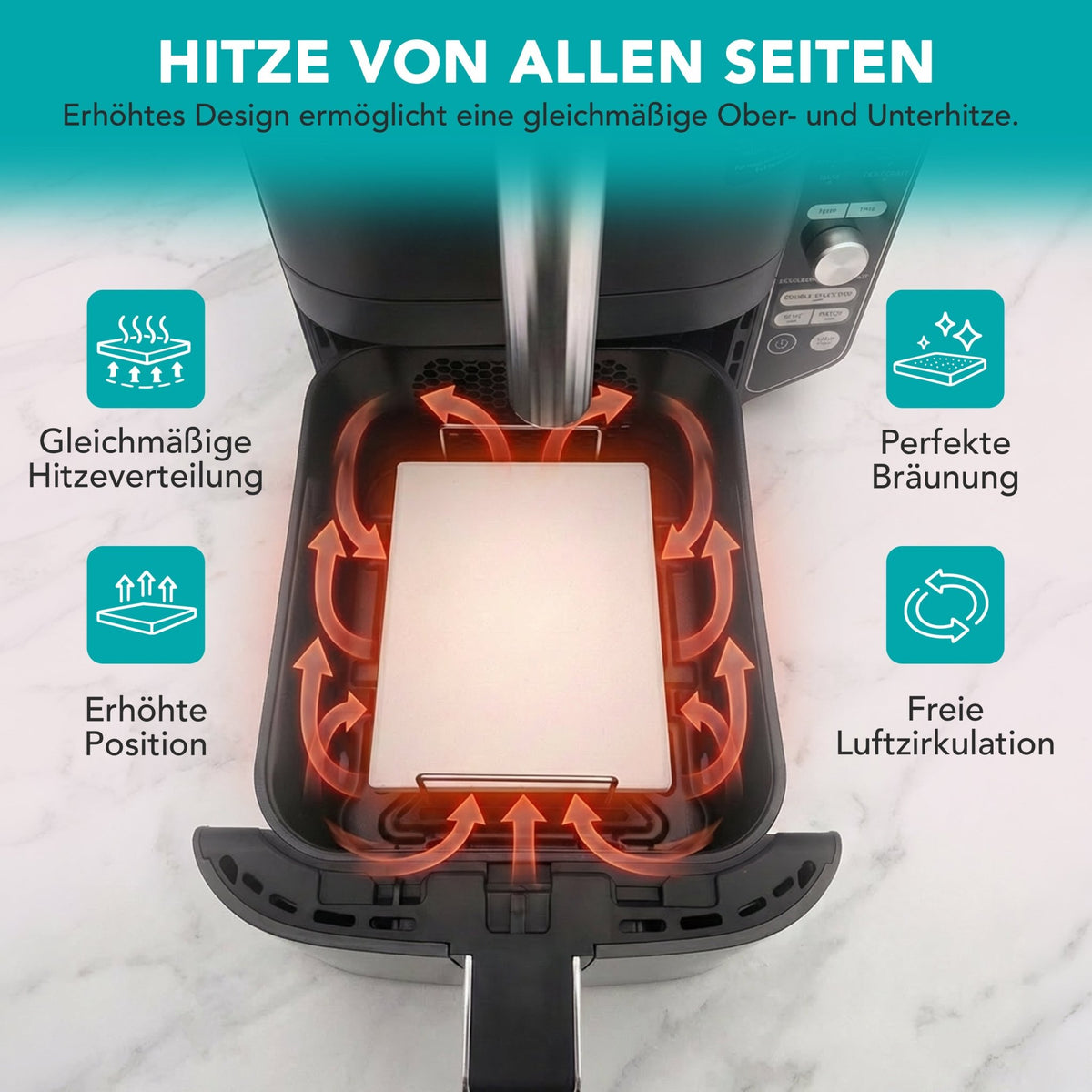 WunderFry | Airfryer Pizzastein mit Edelstahlrahmen - Wundermix GmbH