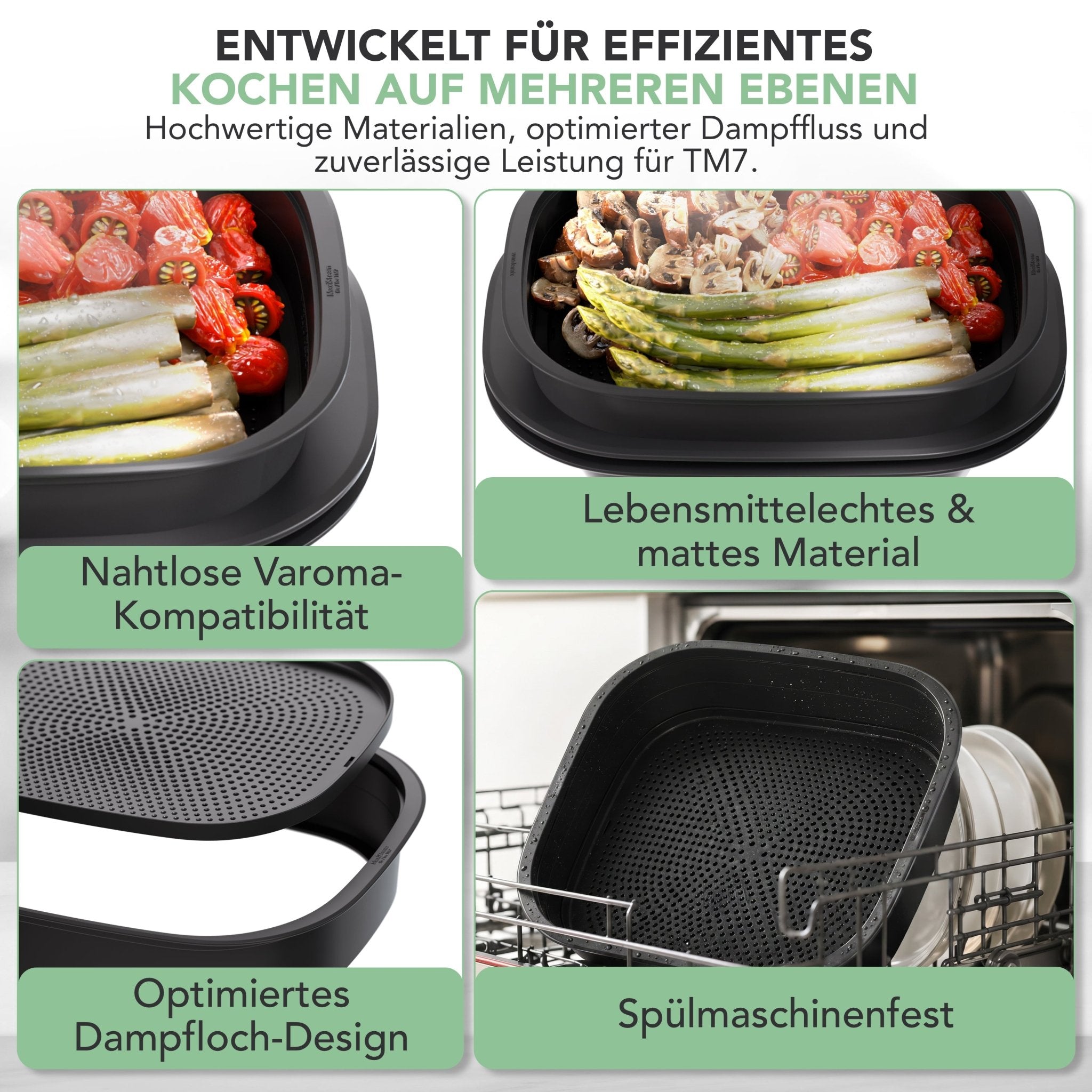 MaxiSteam® | Varoma-Erweiterung mit Einlegeboden für Thermomix TM7 - Wundermix GmbH