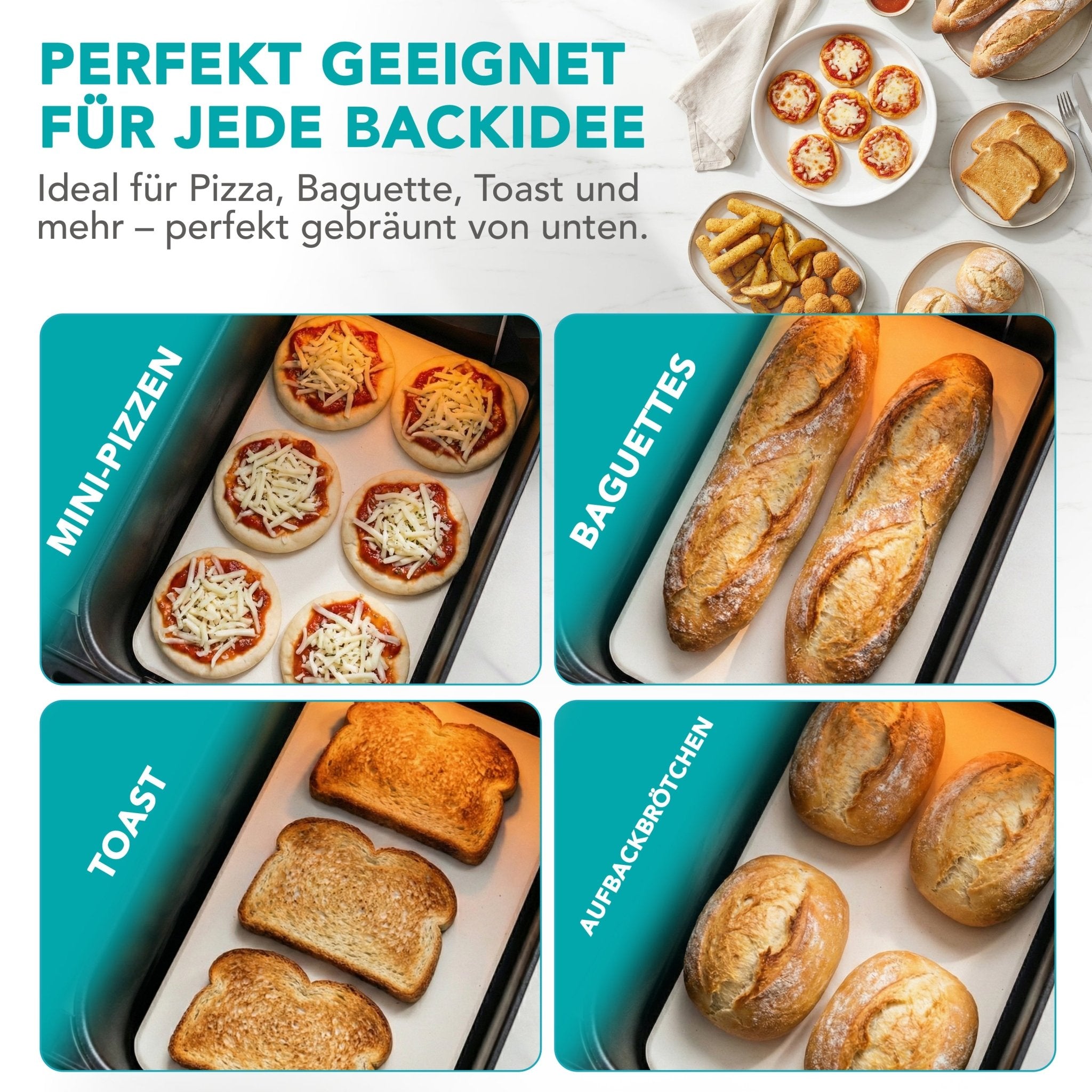 WunderFry | Airfryer Pizzastein mit Edelstahlrahmen - Wundermix GmbH