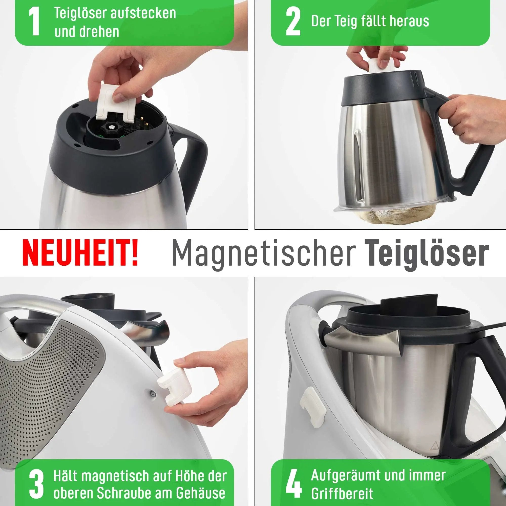 KochFix Magnetischer Teiglöser für Thermomix TM7, TM6, TM5 - Wundermix GmbH