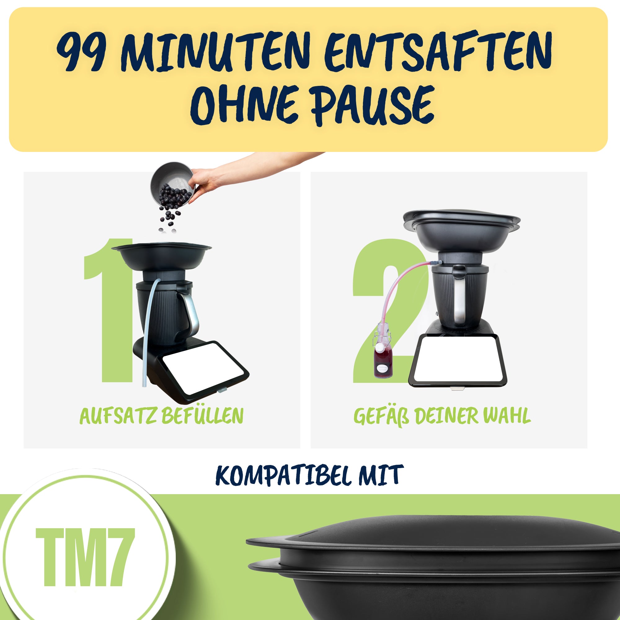 Dampfentsafter - Aufsatz von MixFino® für TM7 - Wundermix GmbH