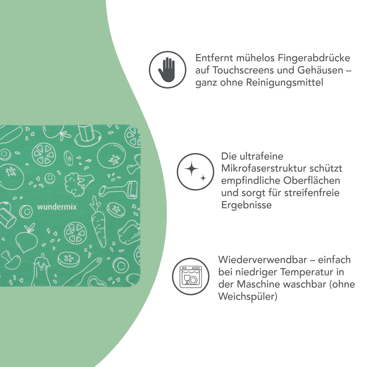 WunderScreen Spar - Set | Displayschutz, Touchpen und Mikrofasertuch für TM7 - Wundermix GmbH