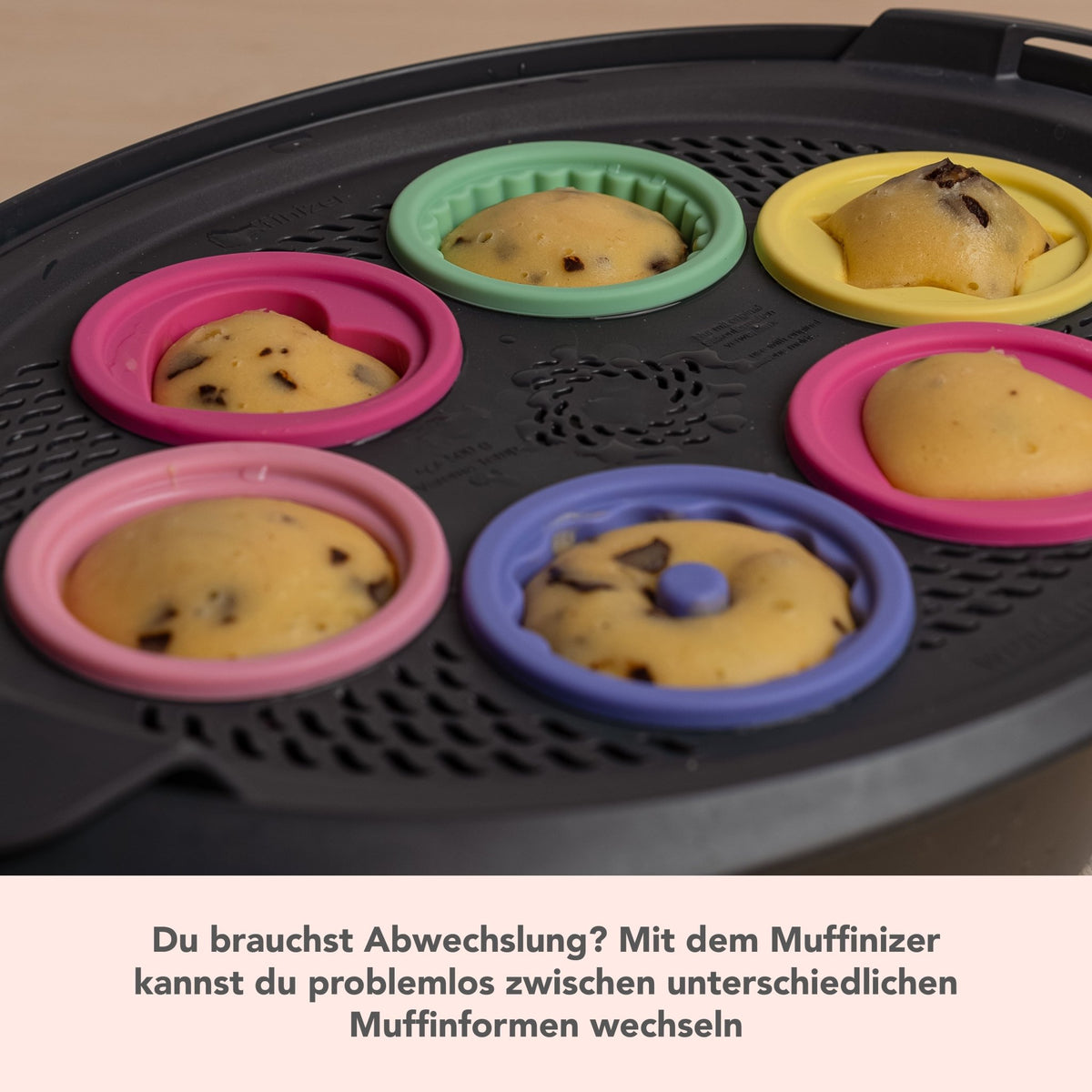 Muffinizer® | inkl. 6 Silikonförmchen | Backform für Thermomix TM6, TM5, TM31 - Wundermix GmbH