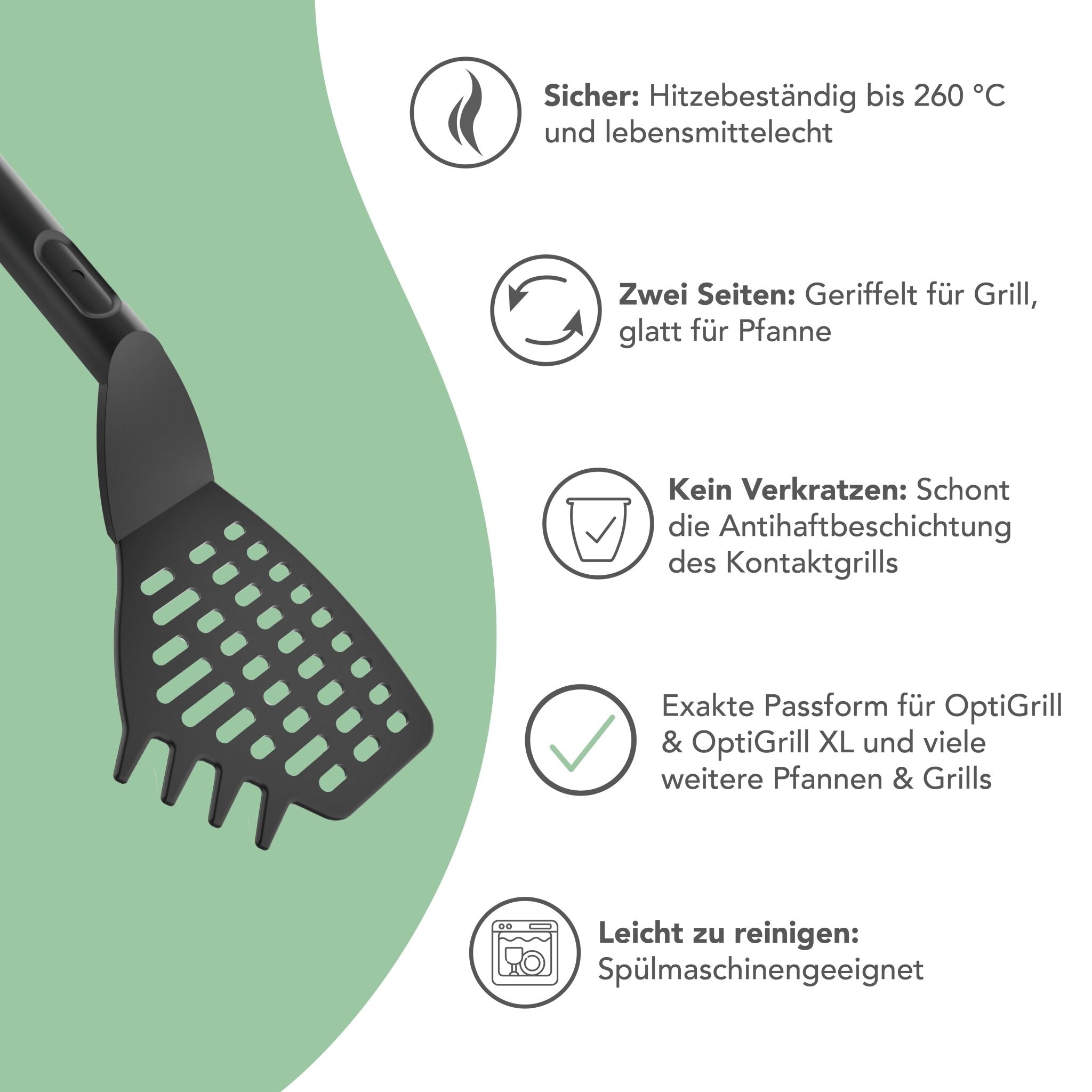 OptiSpatel® | Pfannenwender für Tefal OptiGrill & OptiGrill XL - Wundermix GmbH