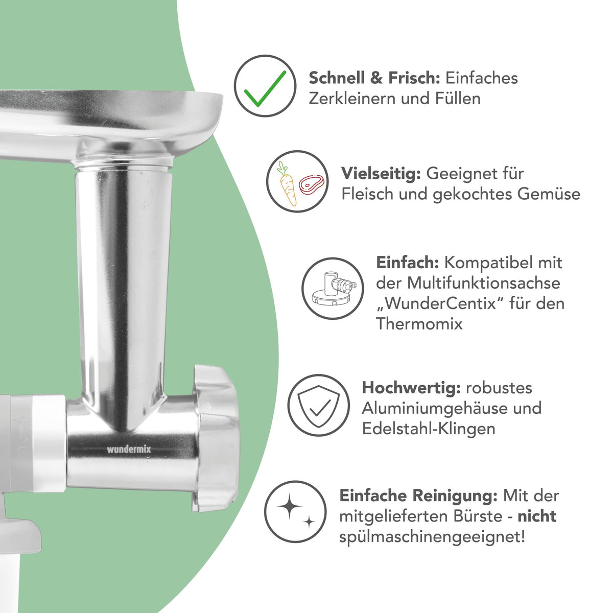 WunderCentix® | Starter - Set "Fleischwolf" für TM6, TM5 - Wundermix GmbH