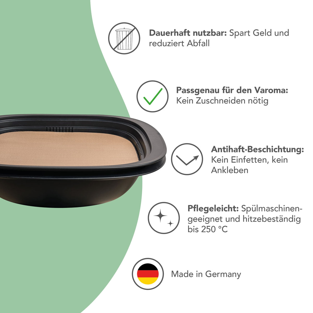 WunderGar® Permanent | Dauerbackfolie für TM7 Varoma - Wundermix GmbH