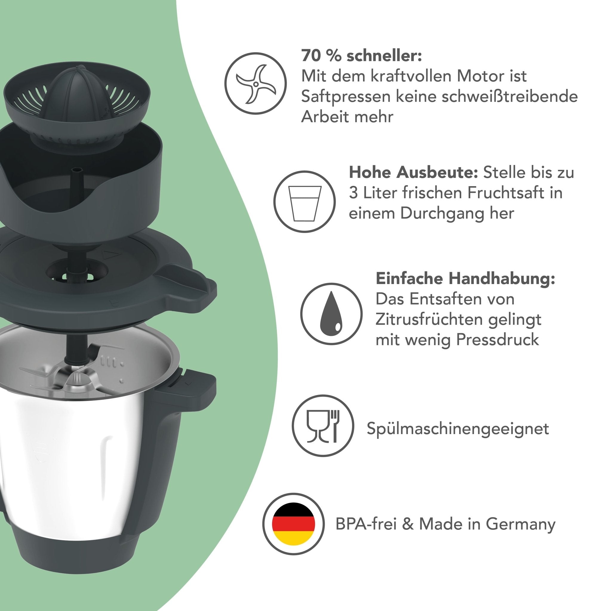 [B - Ware] WunderJuicer® | Saftpresse für Monsieur Cuisine Connect, Trend und Smart - Wundermix GmbH
